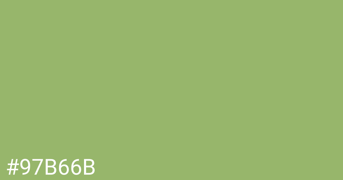 Hex color #97b66b graphic