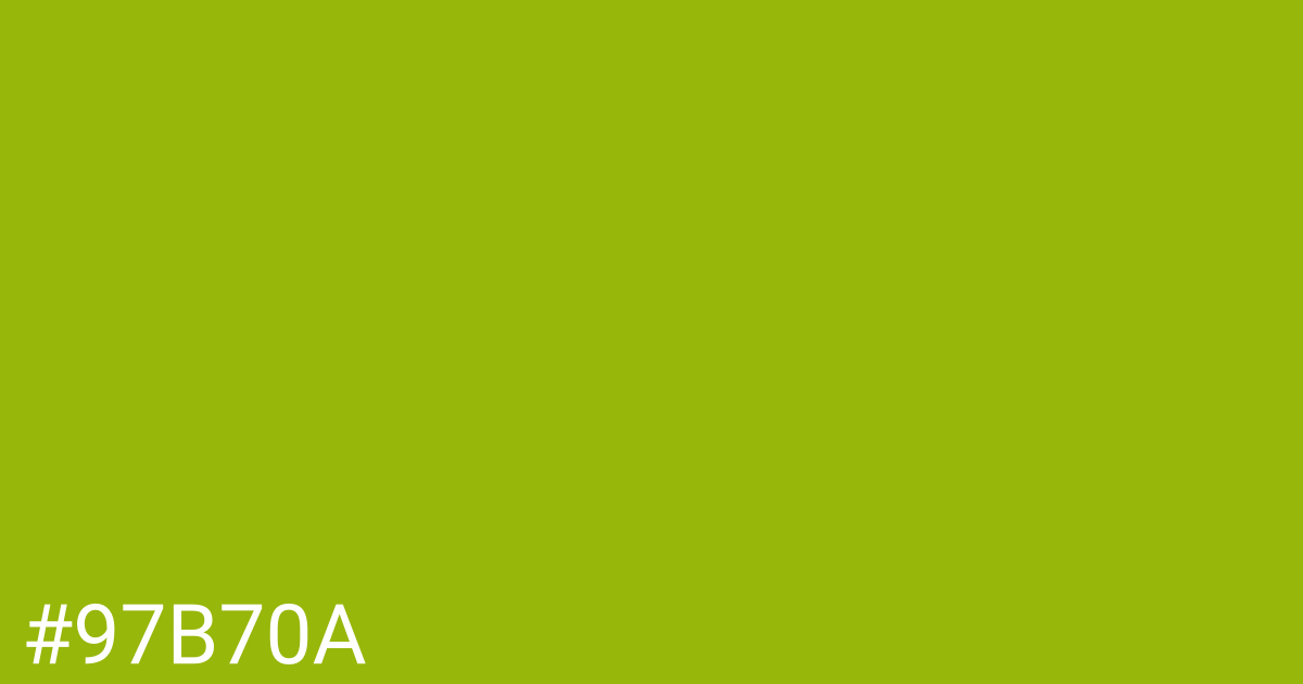 Hex color #97b70a graphic