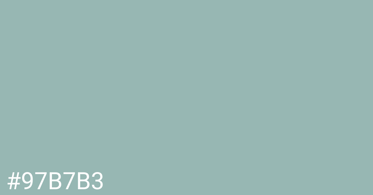 Hex color #97b7b3 graphic