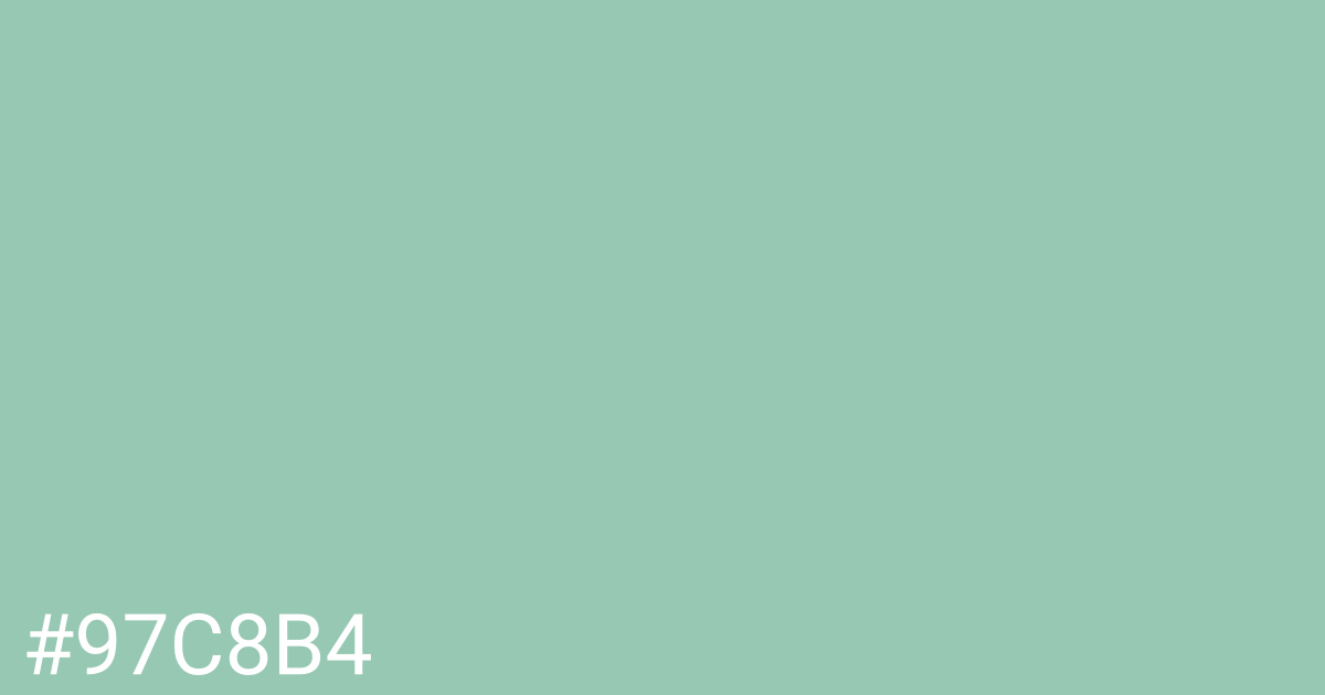 Hex color #97c8b4 graphic