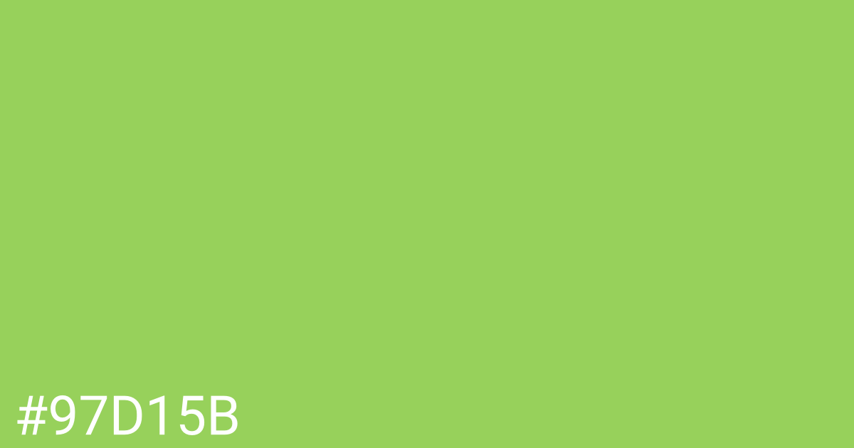 Hex color #97d15b graphic
