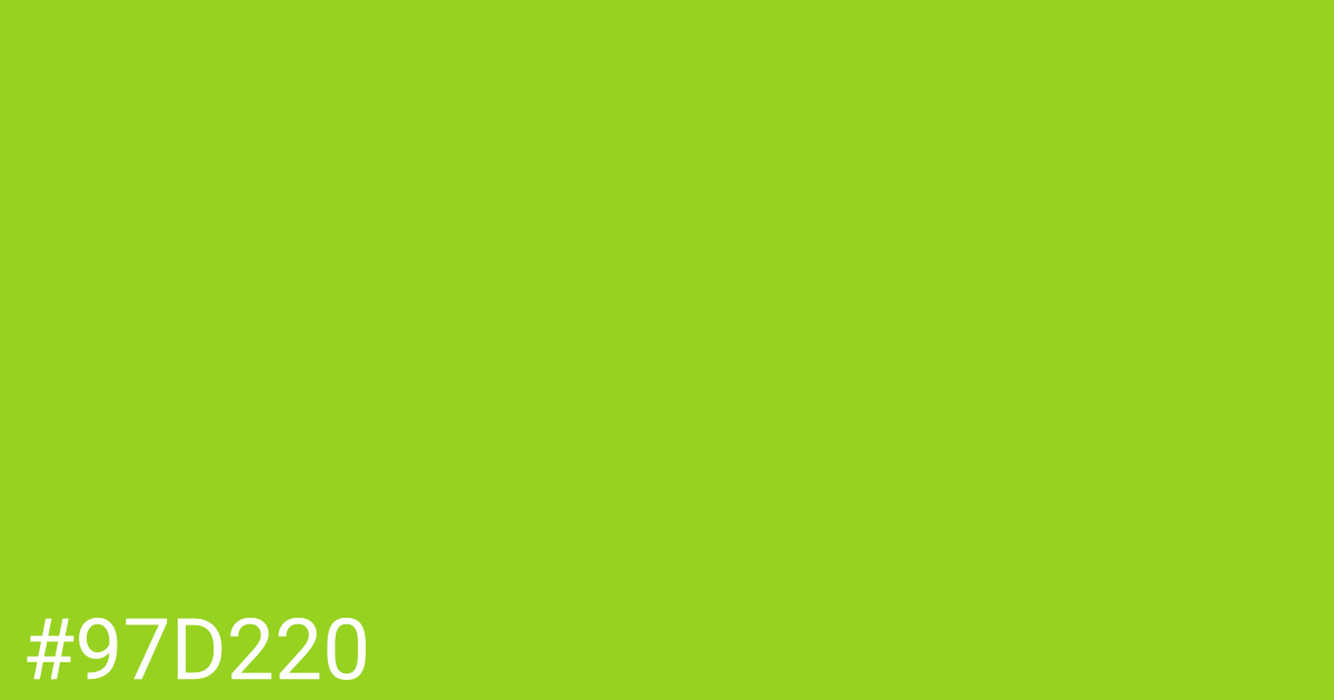 Hex color #97d220 graphic