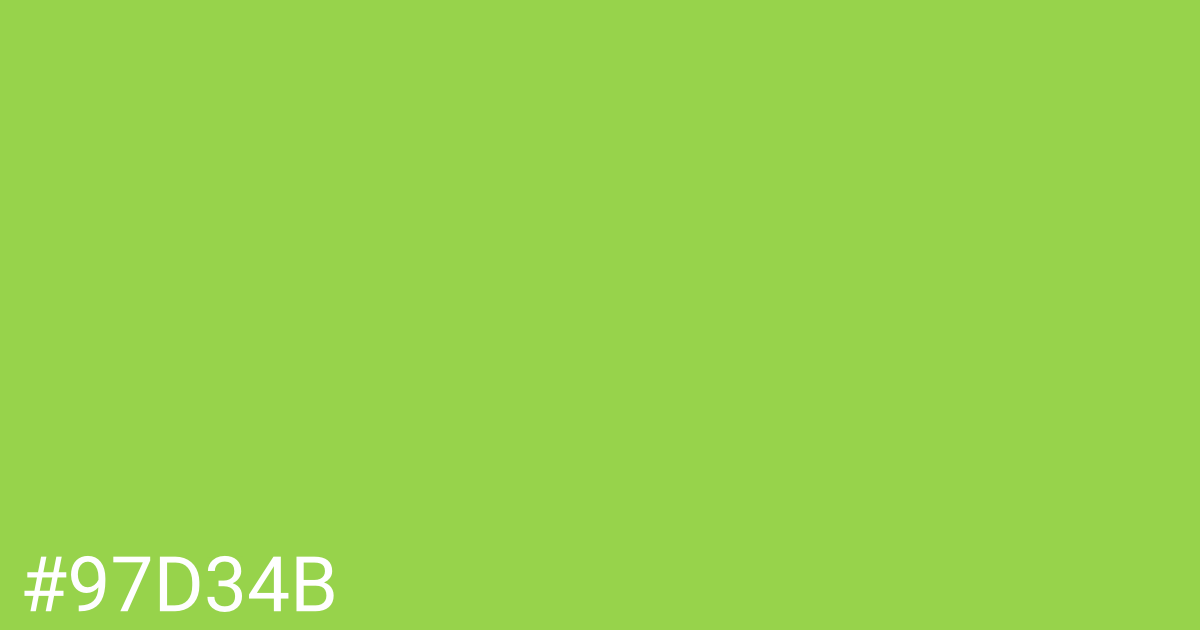 Hex color #97d34b graphic