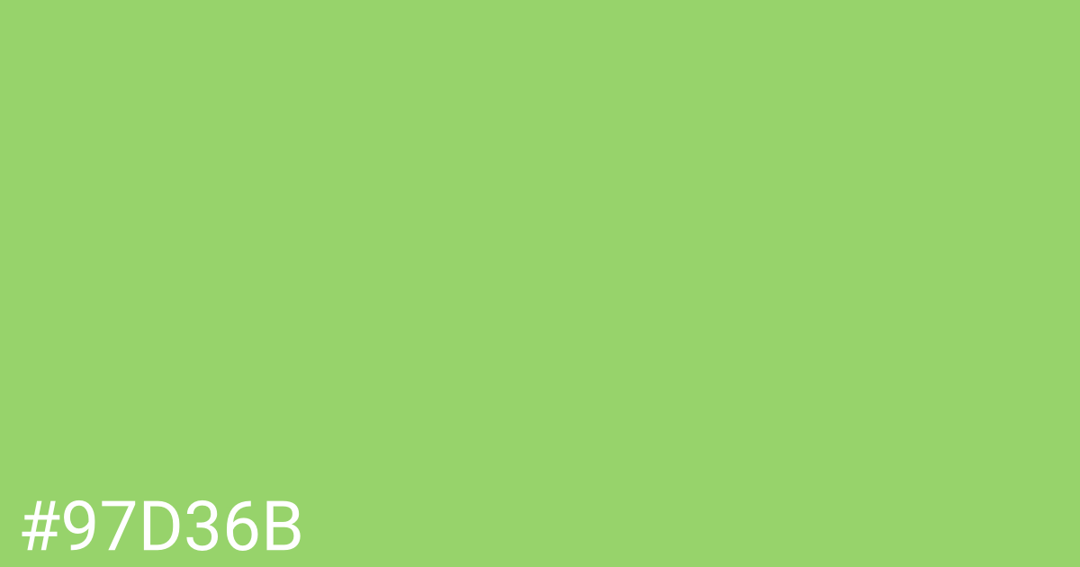 Hex color #97d36b graphic