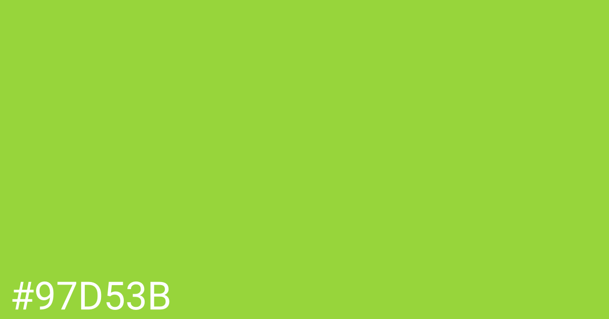 Hex color #97d53b graphic