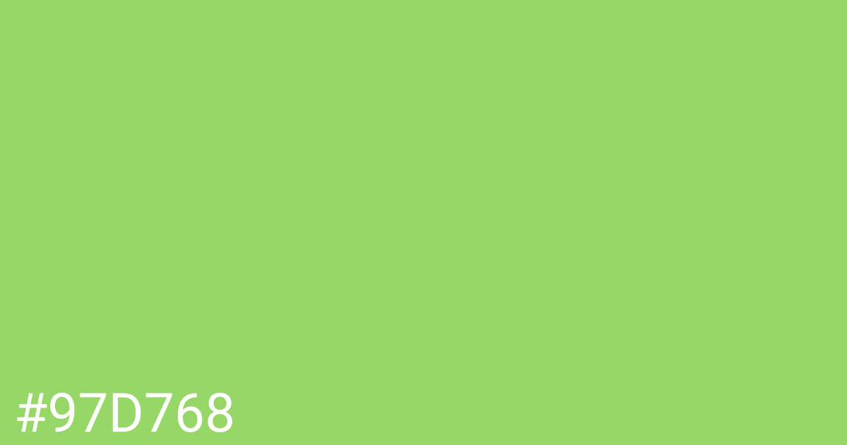 Hex color #97d768 graphic