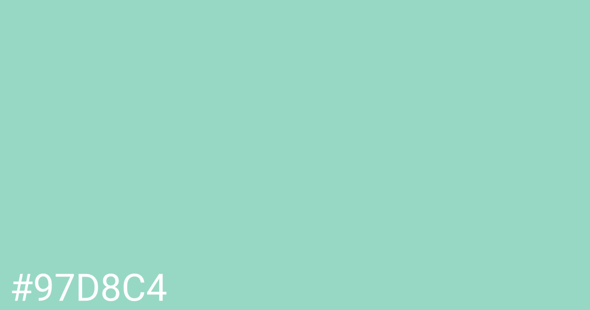 Hex color #97d8c4 graphic