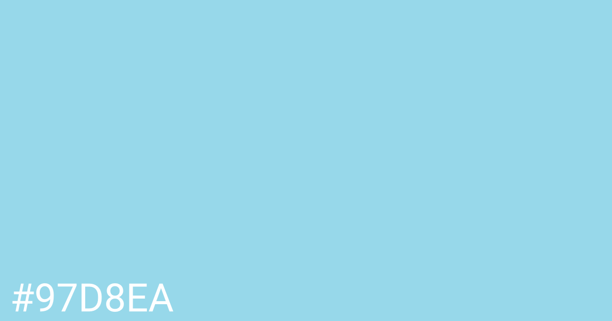 Hex color #97d8ea graphic