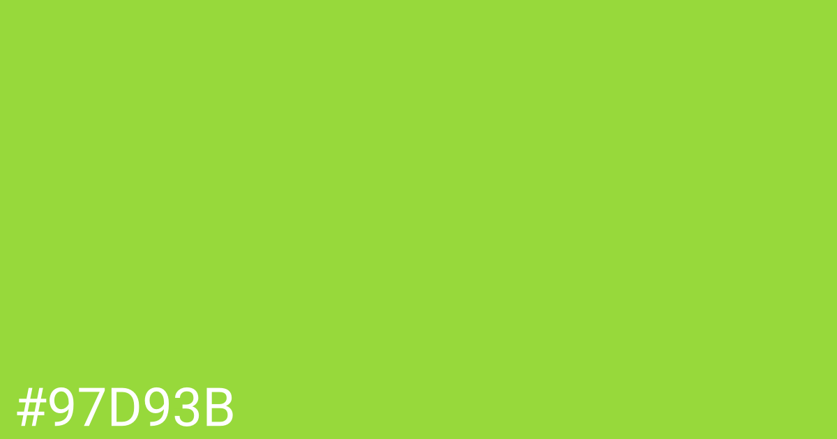 Hex color #97d93b graphic