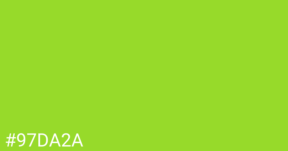 Hex color #97da2a graphic