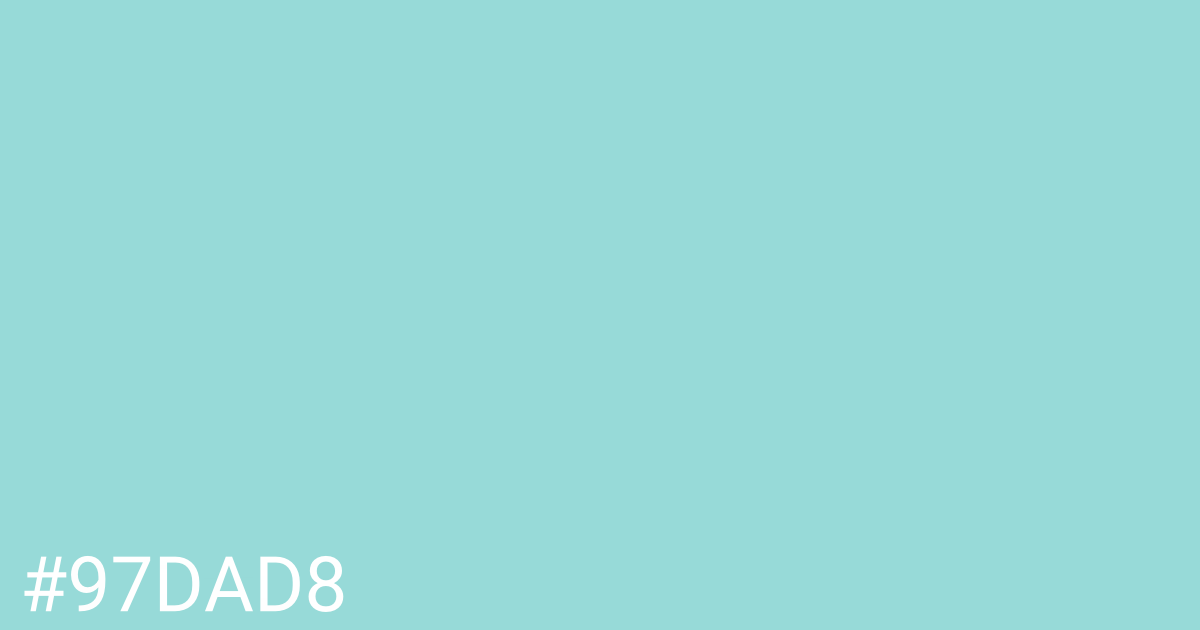 Hex color #97dad8 graphic