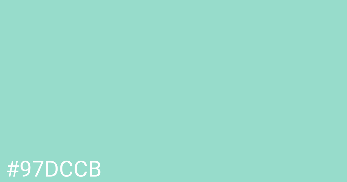 Hex color #97dccb graphic