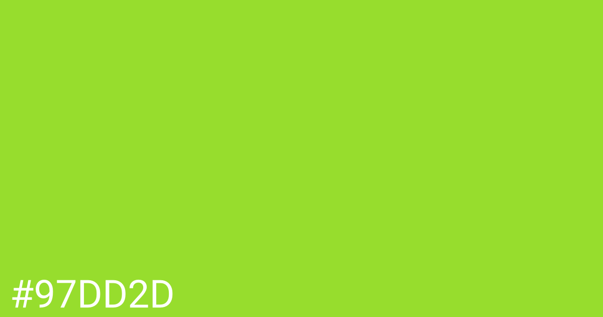 Hex color #97dd2d graphic