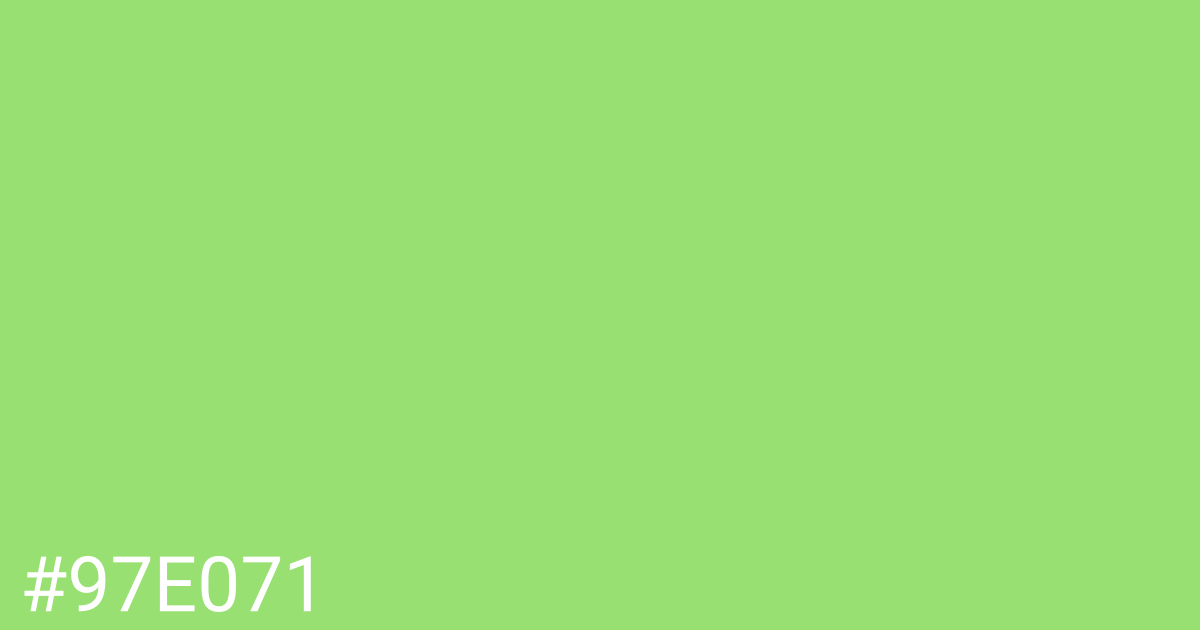 Hex color #97e071 graphic