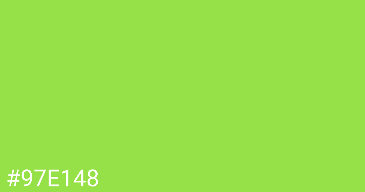 Hex color #97e148 graphic
