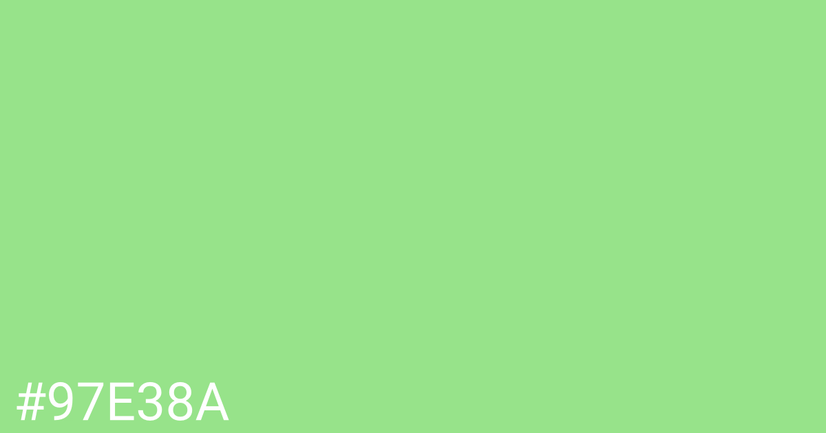 Hex color #97e38a graphic