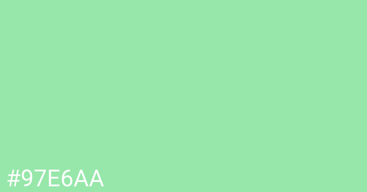 Hex color #97e6aa graphic