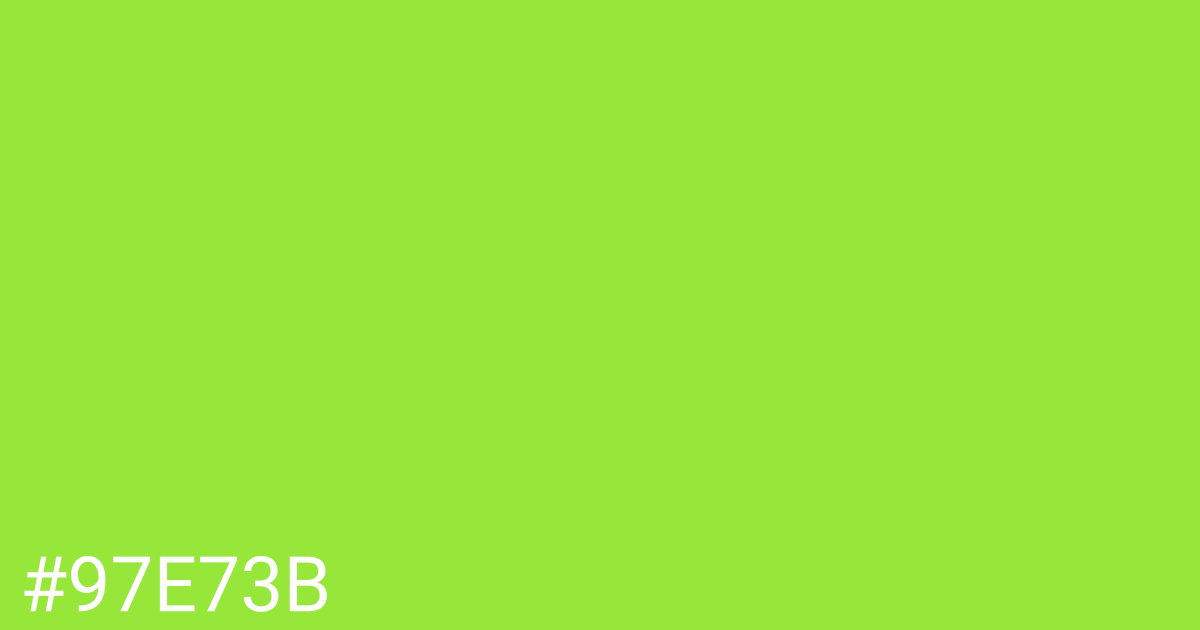 Hex color #97e73b graphic