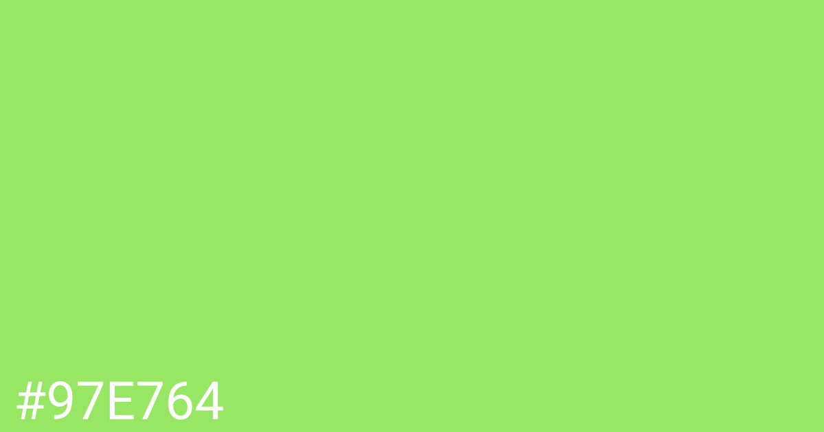 Hex color #97e764 graphic