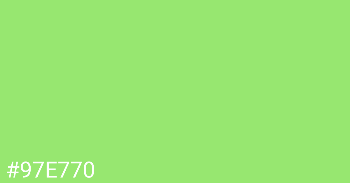 Hex color #97e770 graphic