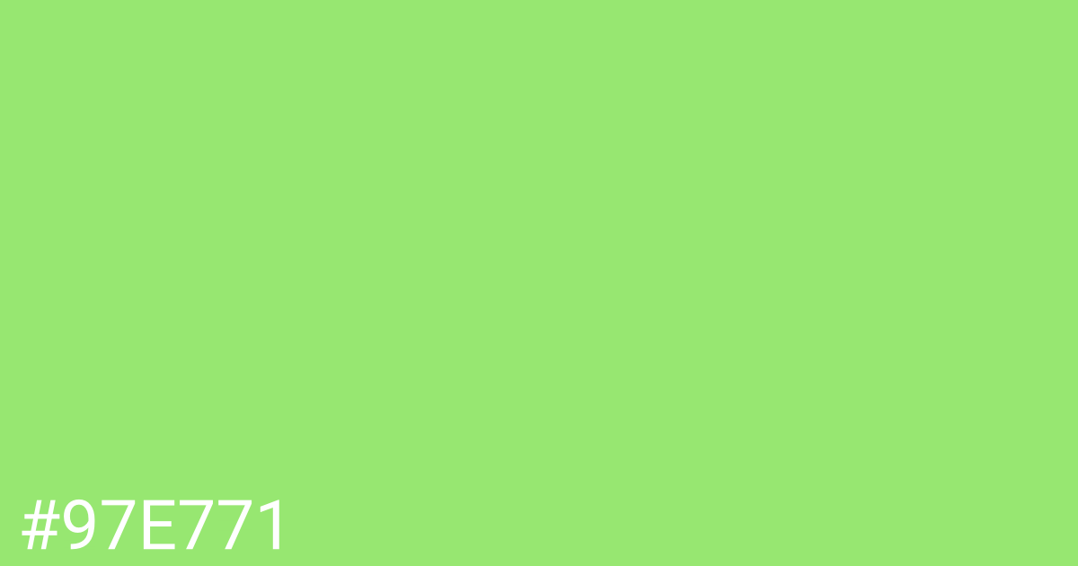 Hex color #97e771 graphic