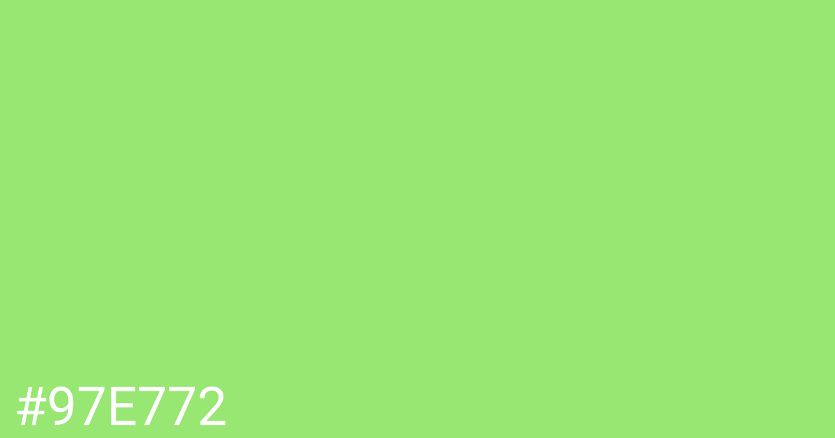 Hex color #97e772 graphic