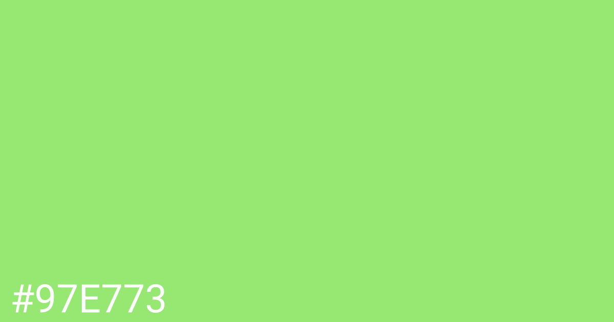 Hex color #97e773 graphic