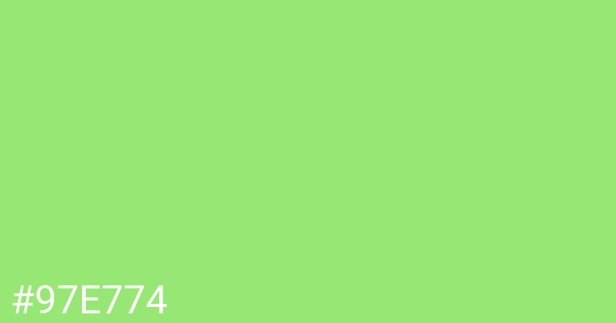 Hex color #97e774 graphic