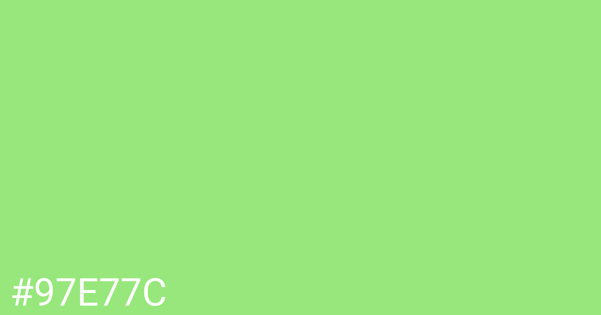 Hex color #97e77c graphic