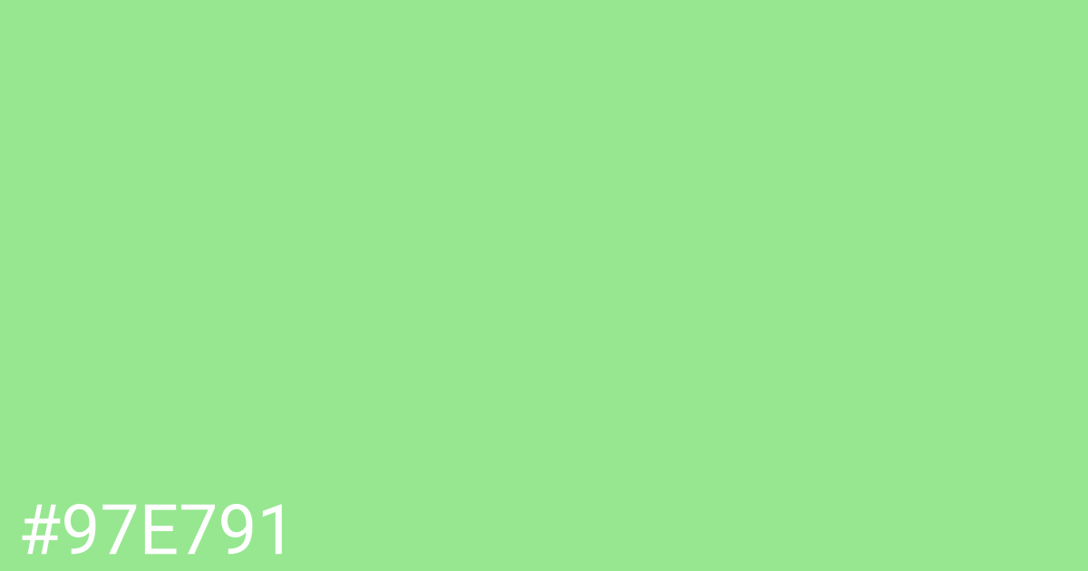 Hex color #97e791 graphic