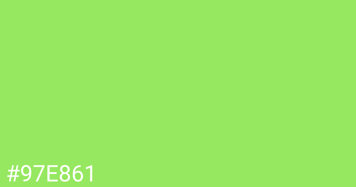 Hex color #97e861 graphic