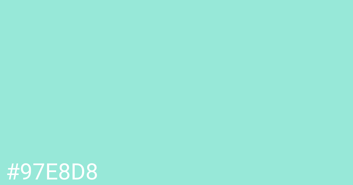 Hex color #97e8d8 graphic