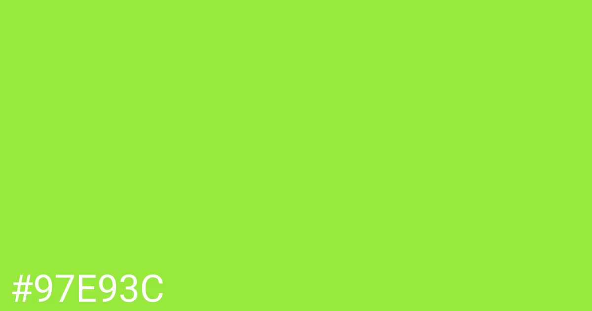 Hex color #97e93c graphic