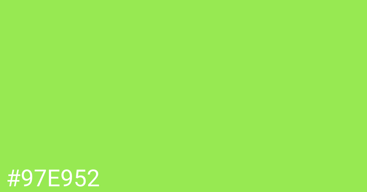 Hex color #97e952 graphic