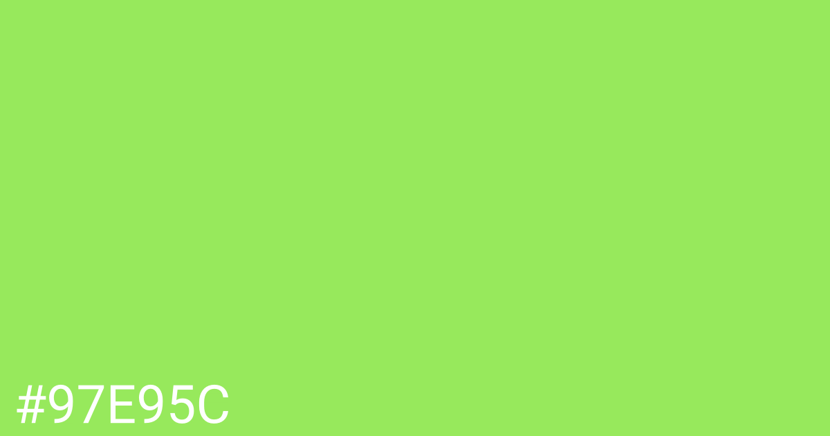 Hex color #97e95c graphic