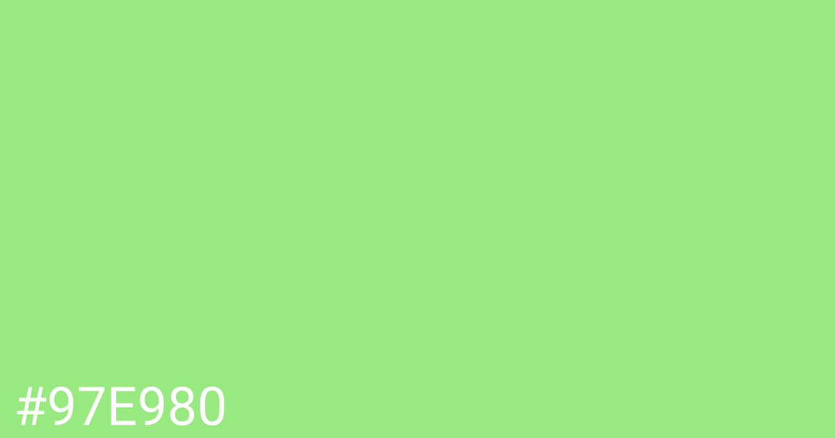 Hex color #97e980 graphic