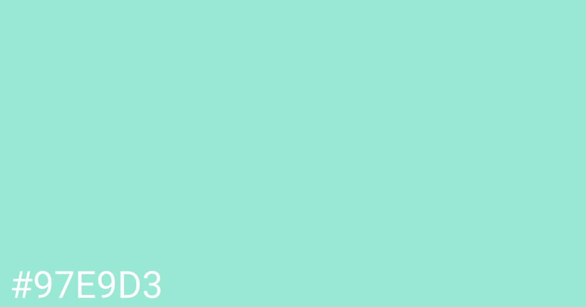 Hex color #97e9d3 graphic