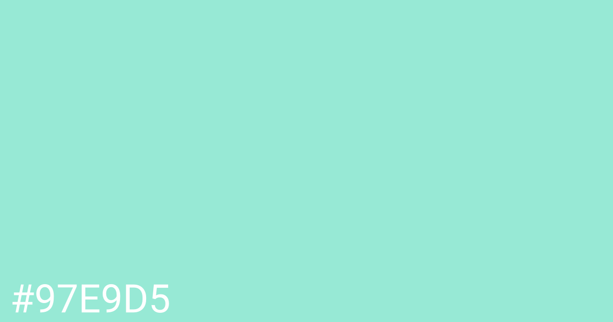 Hex color #97e9d5 graphic