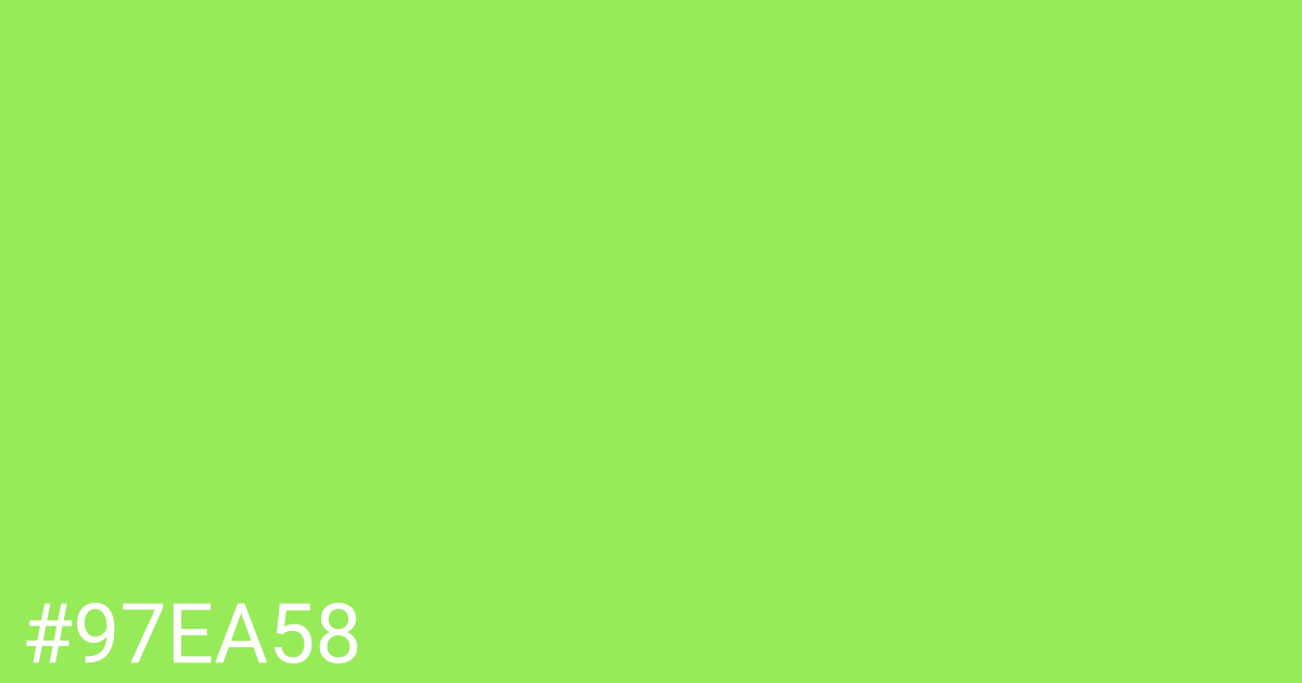 Hex color #97ea58 graphic