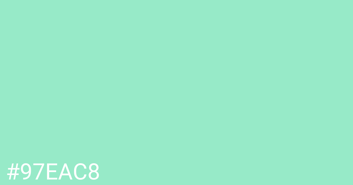 Hex color #97eac8 graphic