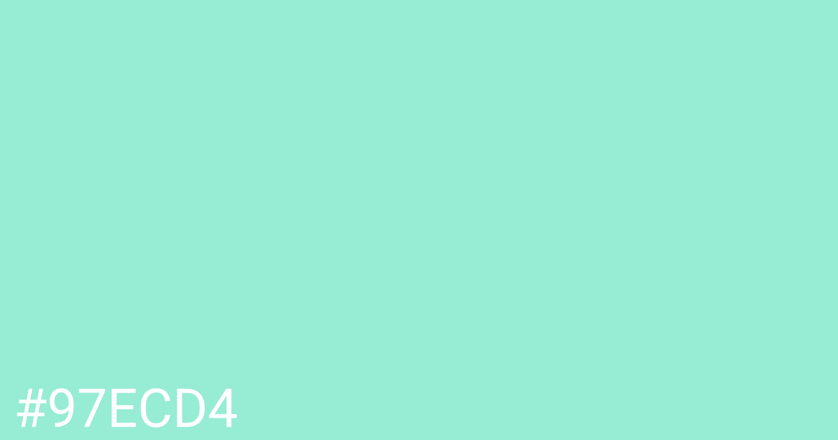 Hex color #97ecd4 graphic