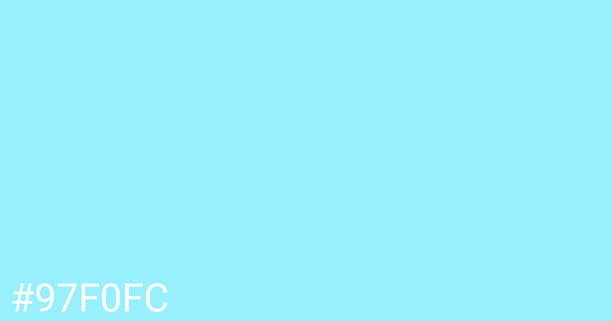 Hex color #97f0fc graphic