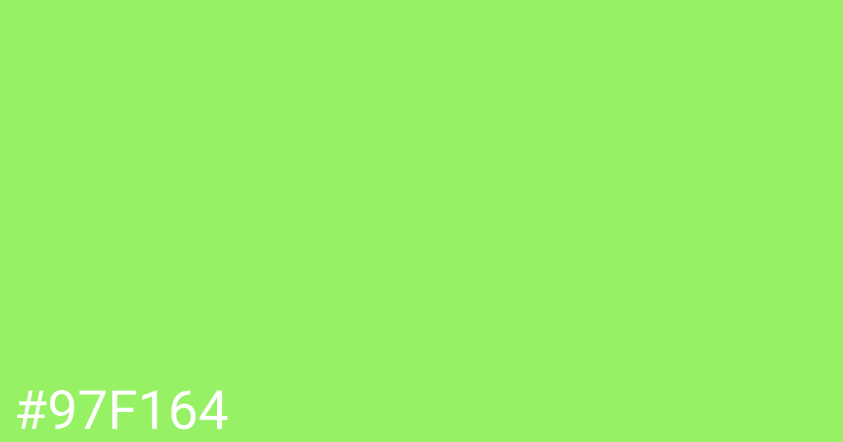 Hex color #97f164 graphic