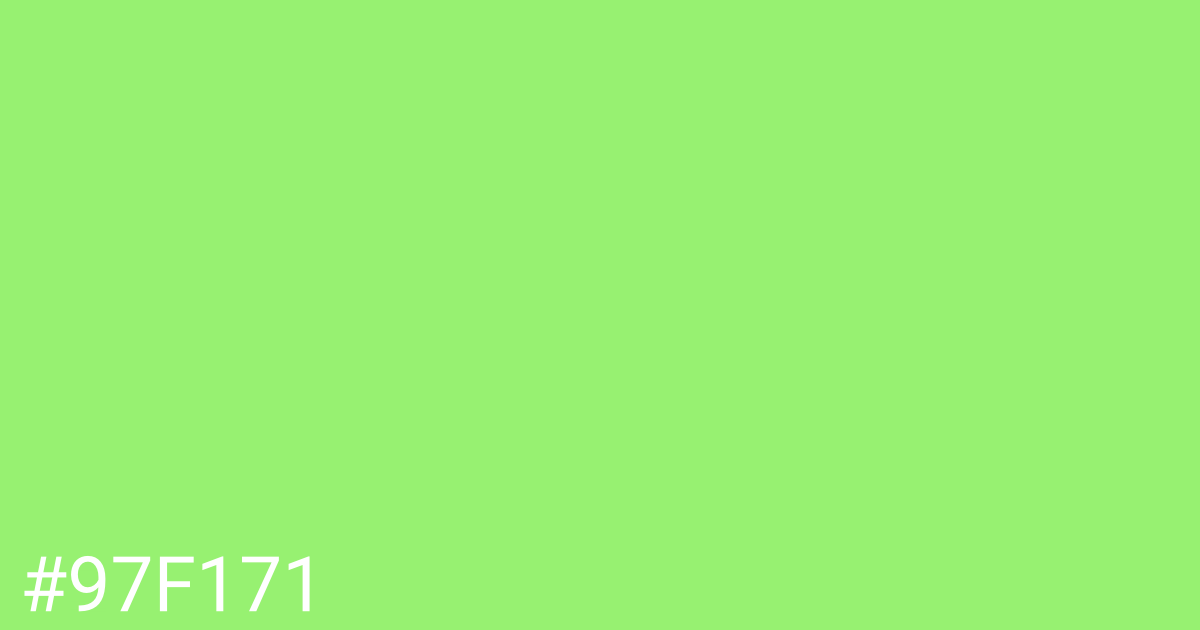 Hex color #97f171 graphic