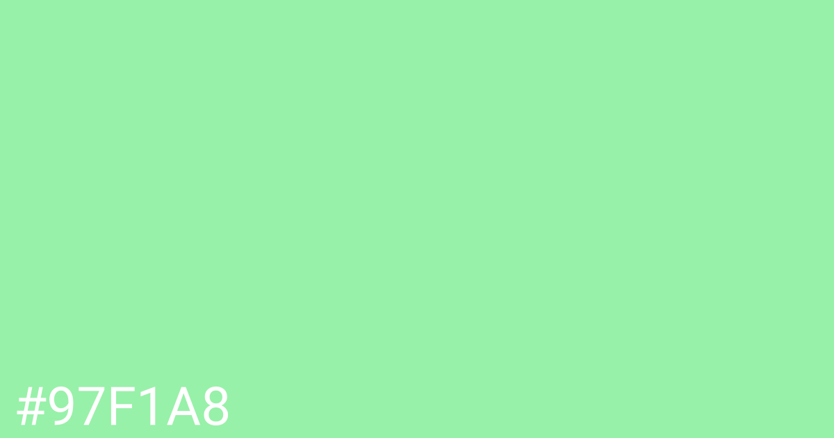 Hex color #97f1a8 graphic