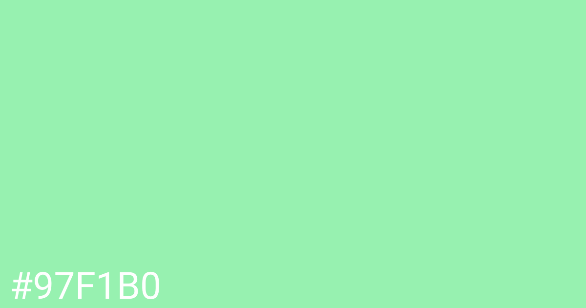 Hex color #97f1b0 graphic