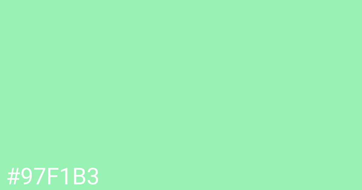 Hex color #97f1b3 graphic