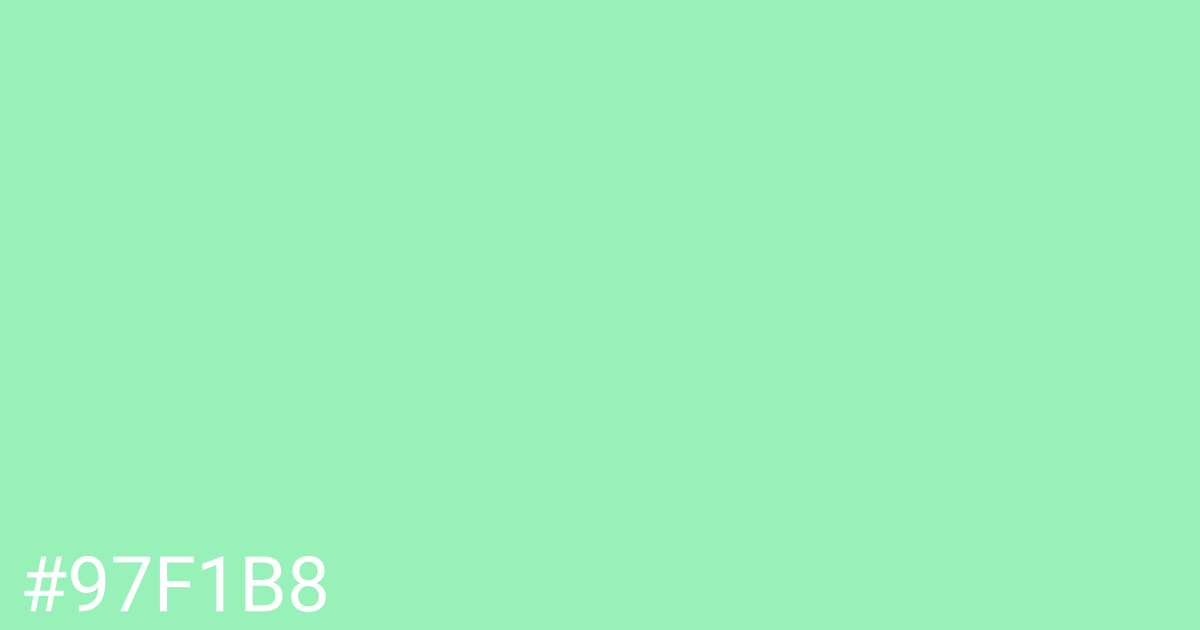 Hex color #97f1b8 graphic