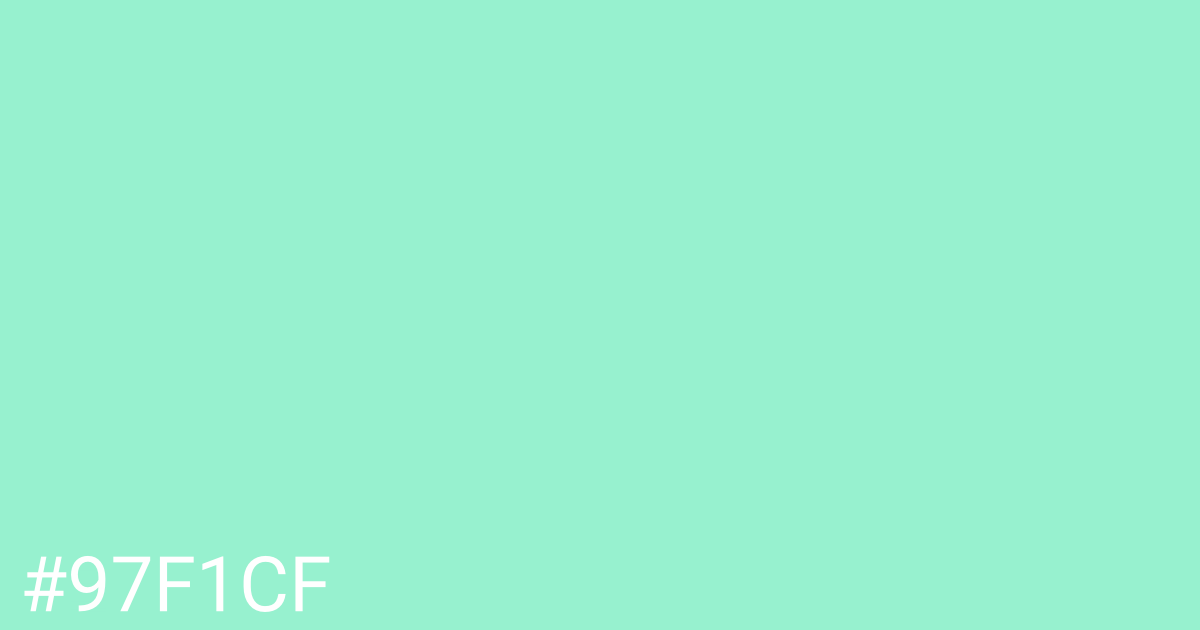 Hex color #97f1cf graphic