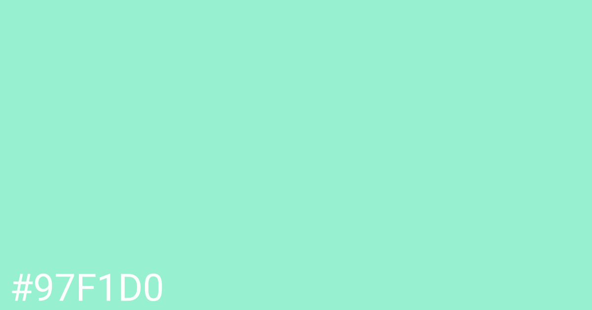 Hex color #97f1d0 graphic